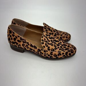 Lucky Brand Women's Camdyn2 Dark Natural Heels Mini Leopard 7 Calf Hair